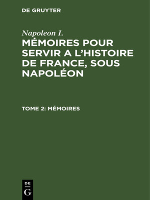 cover image of Mémoires